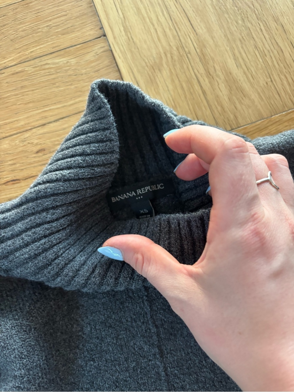 Banana Republic Charcoal Gray Turtleneck Sweater Dress - Picture 4 of 4